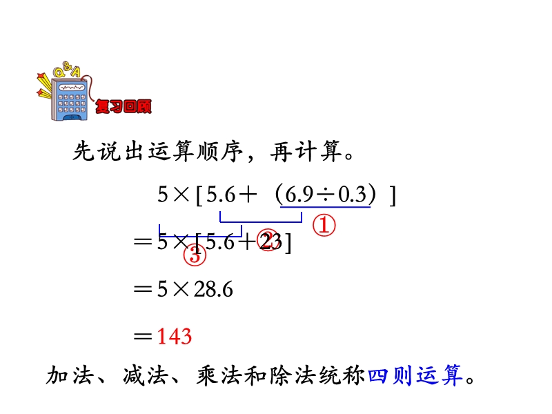【冀教版】数学五年级上：第5单元（四则混合运算）ppt课件_第3页