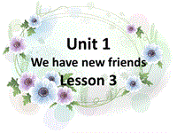 人教精通版英语五年级上：Unit 1《We have new friends》（Lesson 3）课件