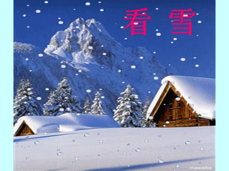 【北京版】语文二年级上册：第28课《看雪》课件_第1页