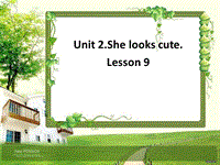 人教精通版英语五年级上：Unit 2《She looks cute》（Lesson 9）课件（3）