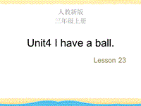 【人教精通版】三年级上英语：Unit 4《I have a ball》（Lesson 23）教学课件