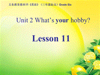 【人教精通版】六年级上：Unit 2《What’s your hobby》（Lesson 11）课件（1）