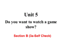 2018年秋新目标八年级上Unit5 Section B (3a-Self Check)课件
