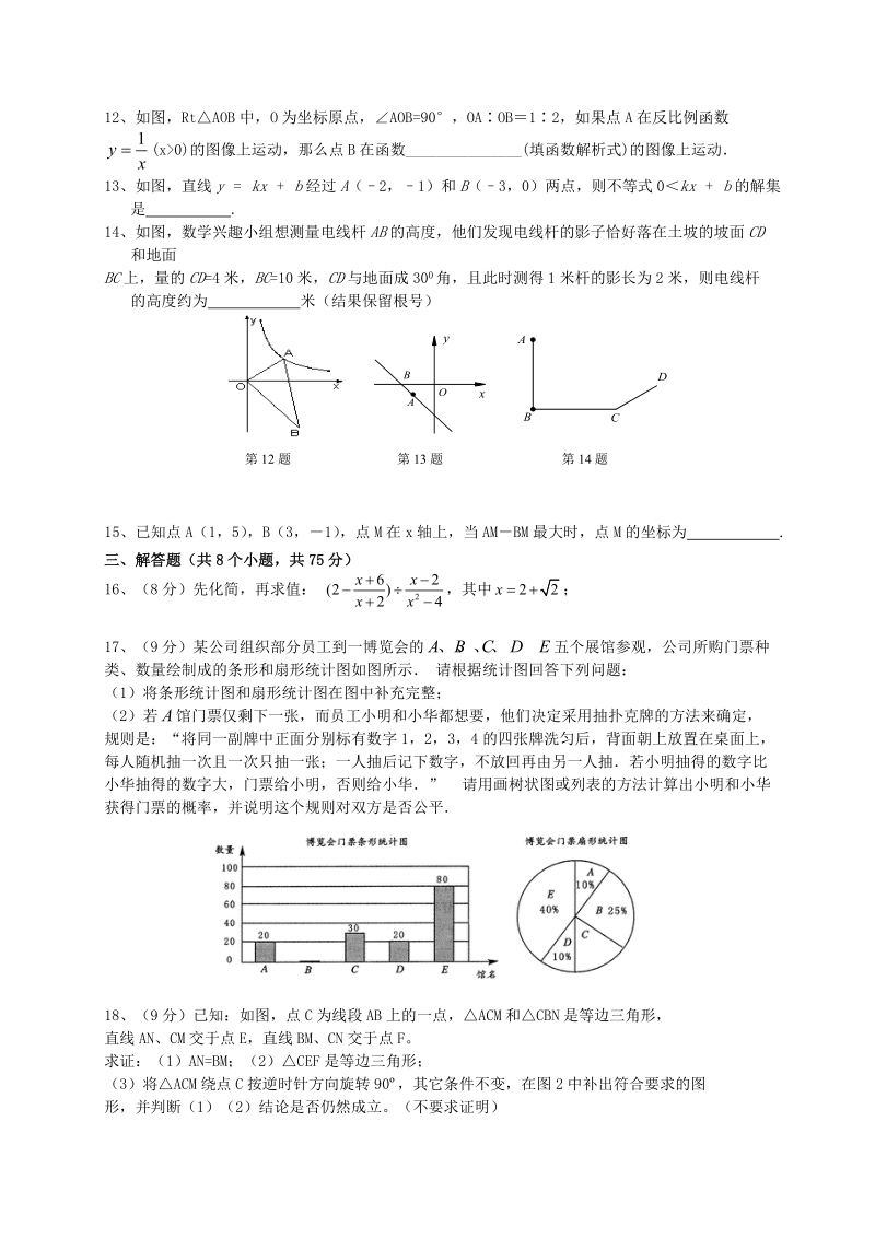 河南省清丰县2017届中考第二次模拟数学试题含答案_第2页