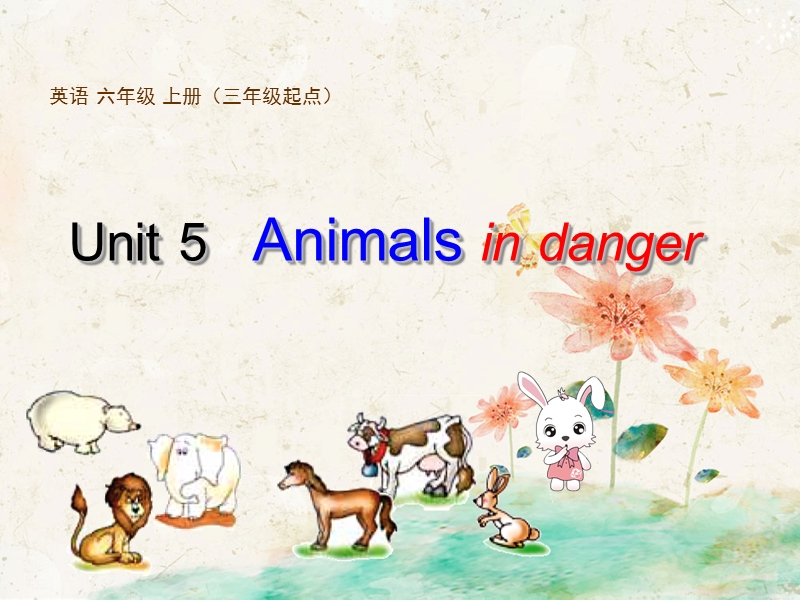 【上海教育版】六年级英语上册：Unit 5《Animals in danger》课件（1）_第1页