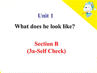 鲁教版七年级英语上册Unit1 What does he look like SectionB(3a-Self Check)参考课件