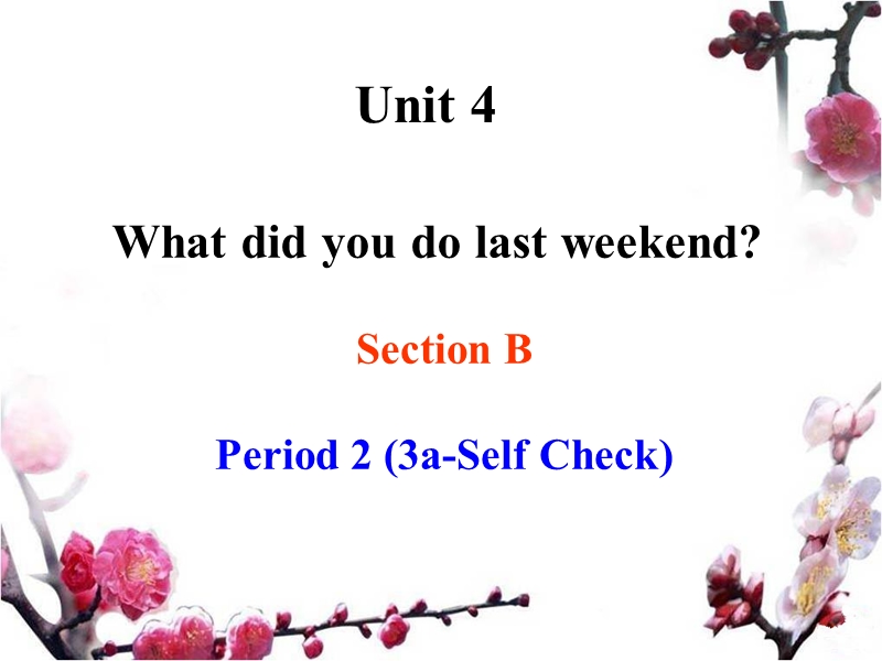 鲁教版七年级英语上册Unit4 What did you do last weekend Period4参考课件_第1页