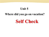 鲁教版七年级英语上册Unit5 Where did you go on vacation Self Check课件