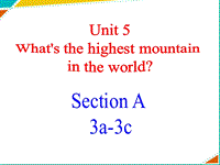 【鲁教版】八年级上Unit 5《What’s the highest...》（SectionA 3a-3c）课件