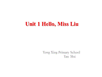 【重大版】英语三年级上册：Unit1《Hello Miss Liu》课件（3）