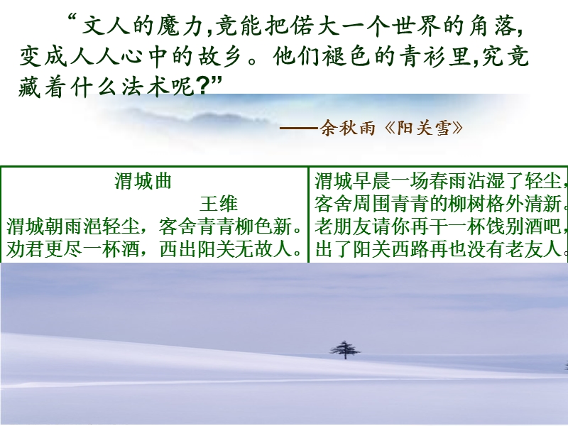 【北京课改版】语文九年级上册：第2课《阳关雪》课件4_第2页