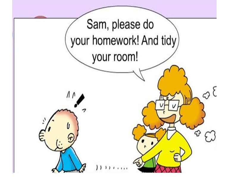 外研版(一起)英语二年级下Module 3《Unit 1 Sam isn’t tidying his room》课件5_第3页