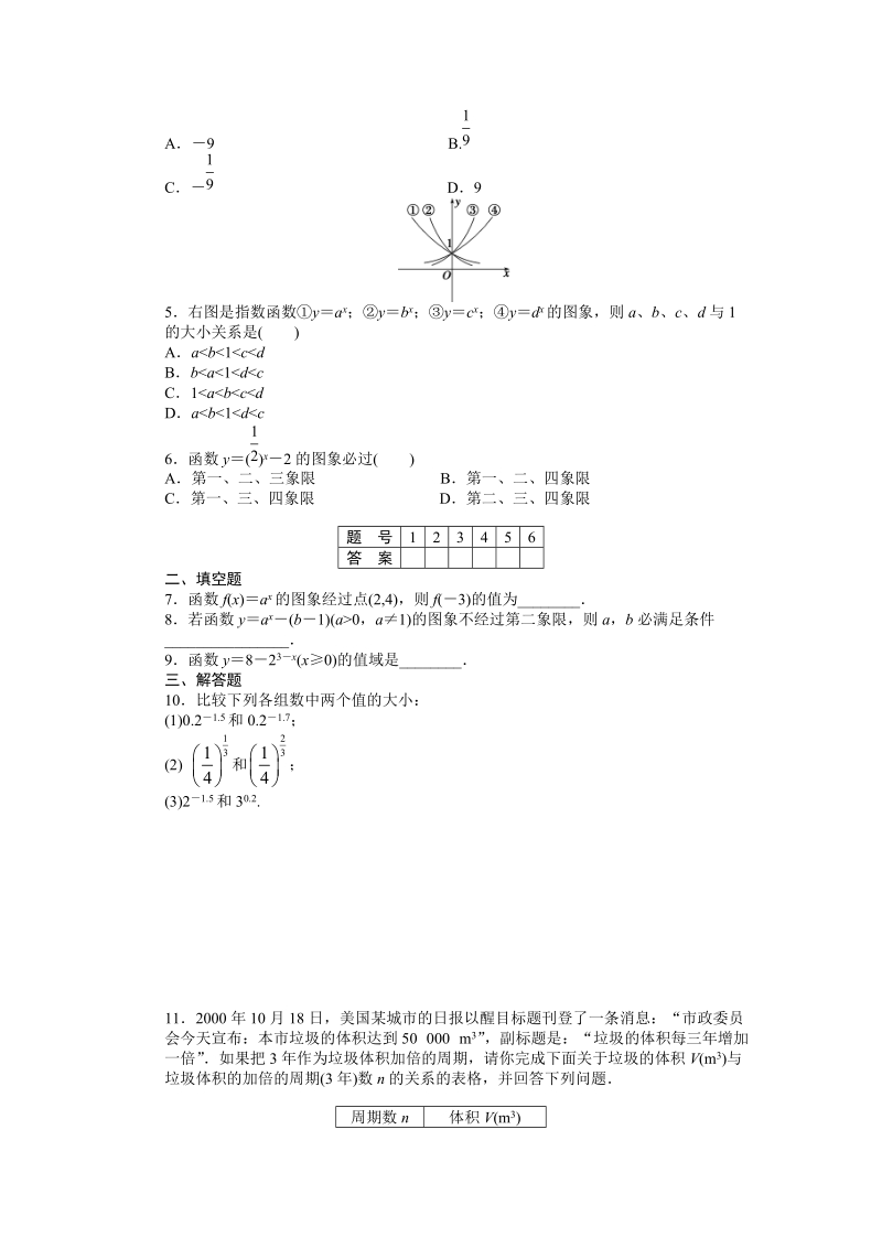人教A版高中数学必修1《2.1.2指数函数及其性质（一）》课时作业（含答案解析）_第2页