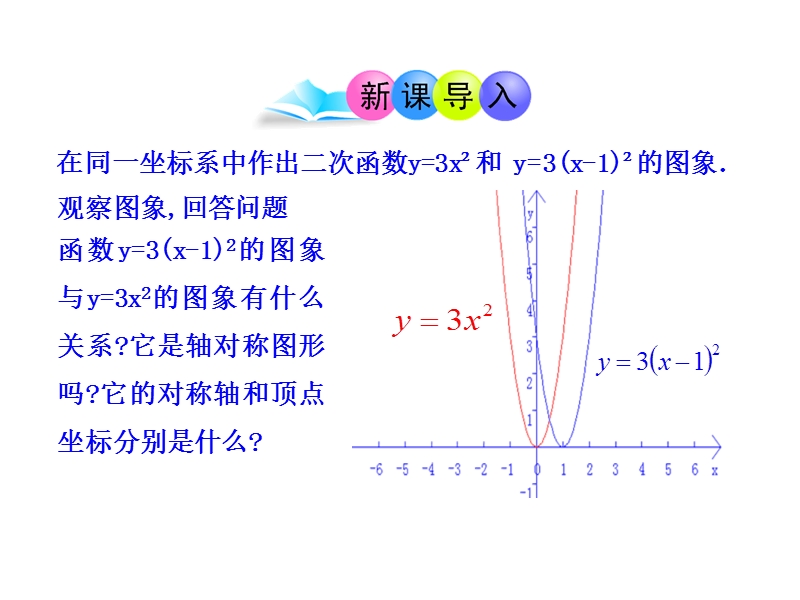人教版数学九年级上22.1.3二次函数y=a（x-h）2+k的图象（第2课时）课件_第3页