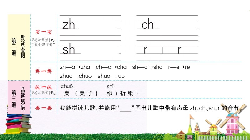 汉语拼音8《zh ch sh r》作业课件_第3页