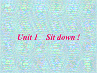 外研版(一起)一年级上Module 3《Unit 1 Sit down》课件2