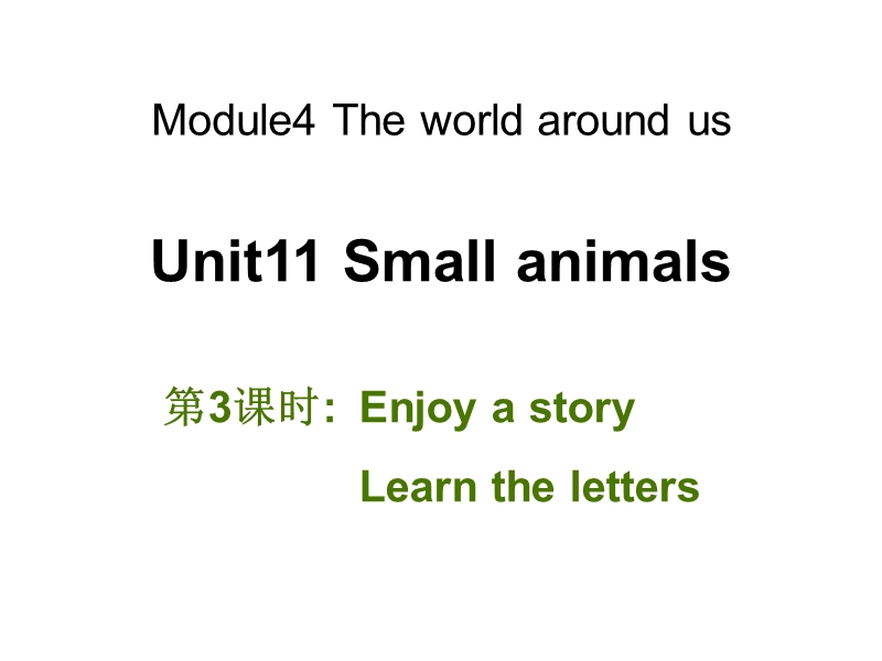 牛津上海版（深圳用）英语三年级上Unit 11《Small animals》（第3课时）课件_第1页