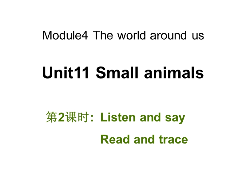 牛津上海版（深圳用）英语三年级上Unit 11《Small animals》（第2课时）课件_第1页