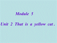 外研版(一起)一年级上Module 5《Unit 2 This is a yellow cat》课件3