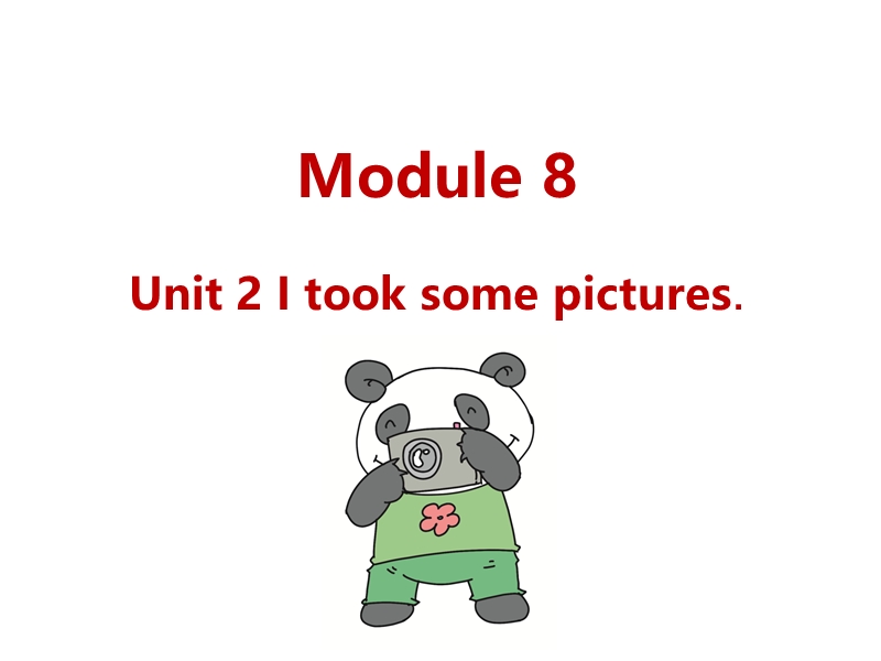 外研版（三起）英语四年级下Module8 Unit2 I took some pictures.课件_第1页