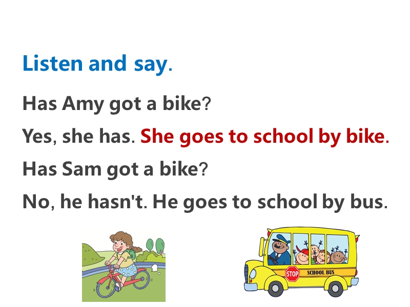 外研版（三起）英语三年级下Module9 Unit2 Has Amy got a bike？课件_第3页