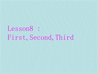 【冀教版】英语四年级下《Lesson 8 First,Second,Third》课件（4）