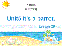 人教精通版英语三年级下Unit 5《It’s a parrot》（Lesson 29）教学课件