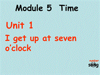 外研版一起英语二年级上Module 5《Unit 1 At 7, I get up》课件5
