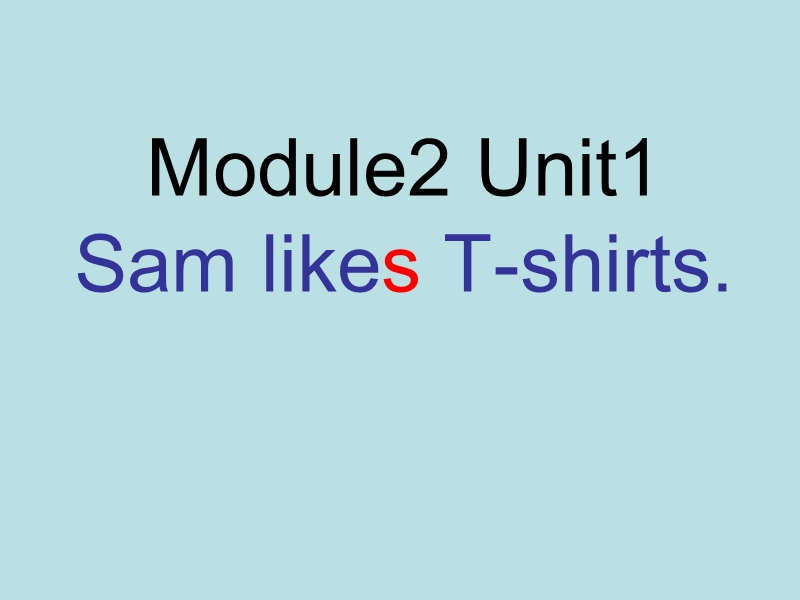 外研版一起英语二年级上Module 4《Unit 1 Sam like T-shirts》课件3_第1页