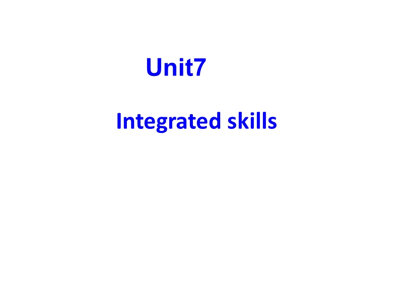 牛津译林版七年级英语上Unit7 Integrated skills课件_第1页