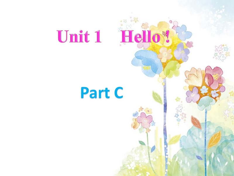 人教版PEP英语三年级上Unit1 Part C同步课件_第1页