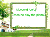 外研版（一起）英语二年级上Module 8《Unit 2 Does he play the piano》课件3