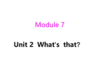 外研版（三起）英语三年级上Module7-Unit2课件