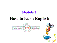 外研版英语八年级上Module1-Unit1 Let's try to speak Enlish as much as possible课件