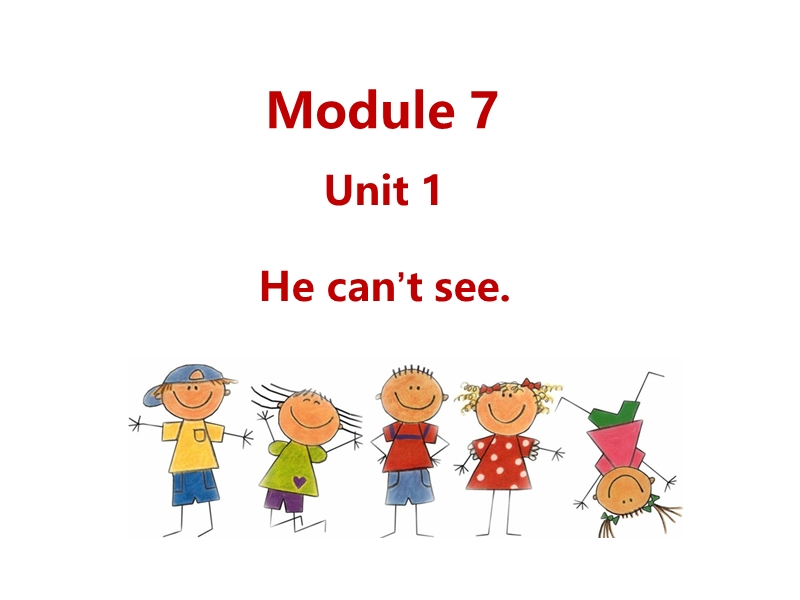 外研版（三起）英语五年级上Module7 Unit1 He can't see.课件_第1页