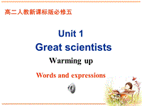 人教新课标高中英语必修5《Unit1 Warming up》课件