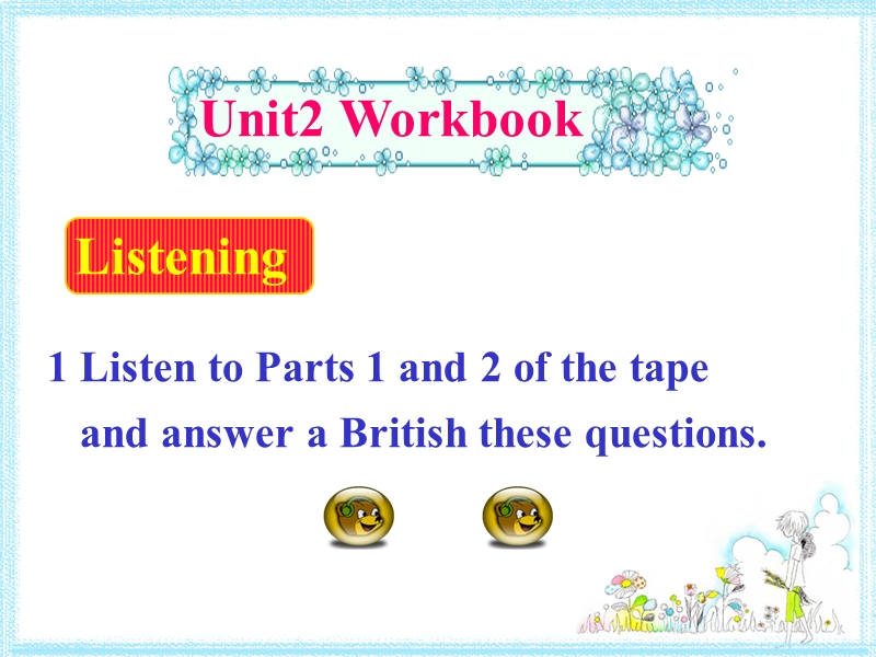 人教新课标高中英语必修5《Unit2 Workbook》课件_第1页