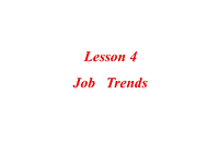 北师大版高二英语必修5《Unit14 Lesson 4 Job Trends》课件