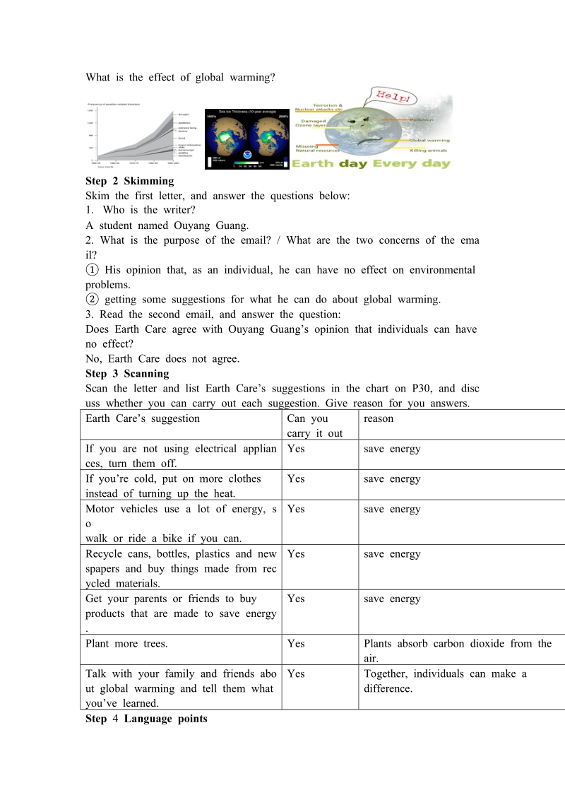 人教新课标高中英语选修六Unit4 Using language教案_第2页
