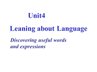 人教新课标英语选修十《Unit4 Learning about language》课件
