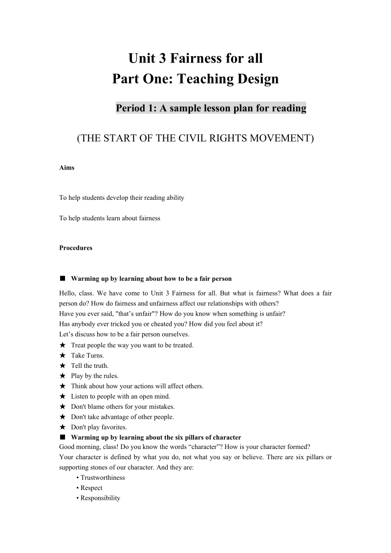 人教新课标高中英语选修十《Unit3 Reading》教案_第1页