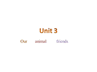 牛津译林版 五年级上册 Unit3 Our animal friends（2）课件