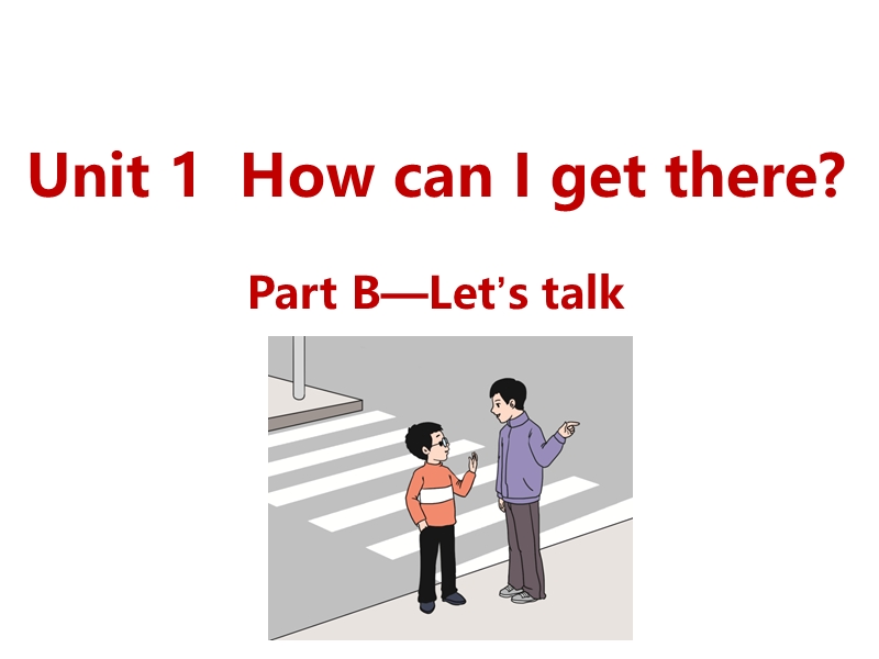 人教pep版六年级上册英语Unit1-Part B Let's talk课件_第1页