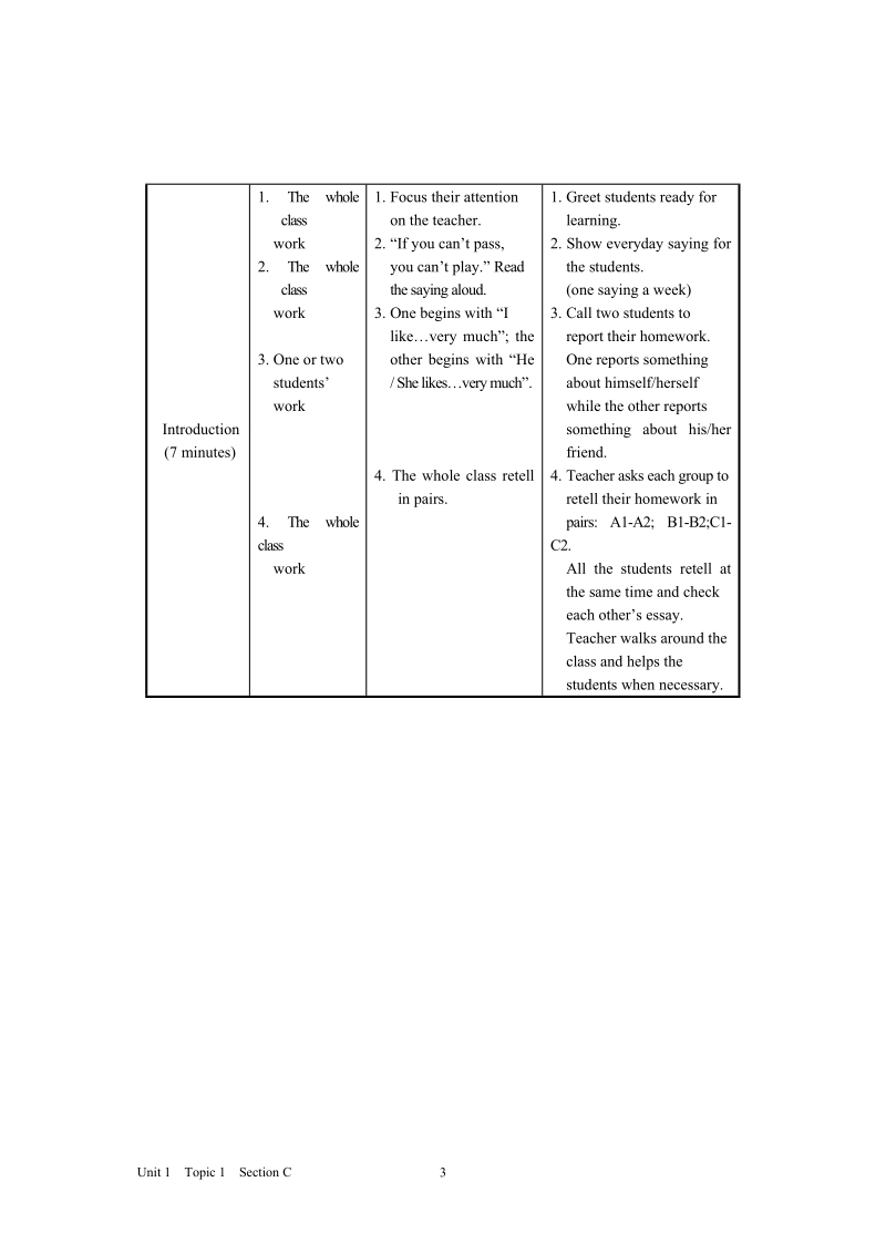 仁爱版英语八年级上Unit1 Topic 1 Section C教案设计_第3页