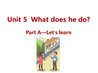 人教pep版六年级上册英语Unit5-Part A Let’s learn课件