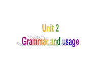 牛津译林版英语选修10《Unit2 Grammar and usage》课件
