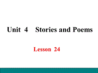 冀教版英语九年级上Lesson 24 Writing a Piem精品课件