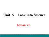 冀教版英语九年级上Lesson 25 Let's Do an Experiment精品课件