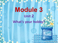 外研版（三起）英语六年级上Module 3 Unit 2 What’s your hobby课件