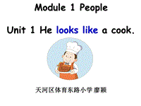 【广州版】四年级下册英语：Module 1 Unit 1《He looks like a cook》课件3